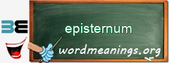 WordMeaning blackboard for episternum